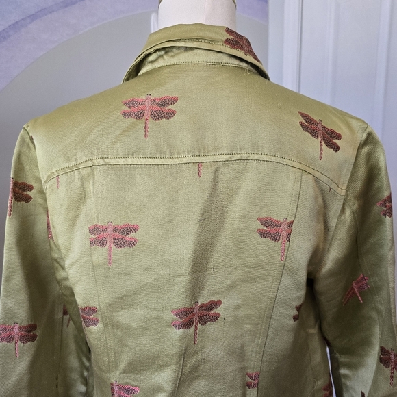 3 Sisters Vintage | Small | Green Dragonfly Jacket - Picture 7 of 9